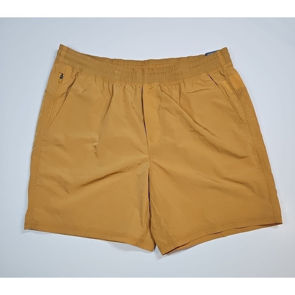 VRST Mens Tan Gold Shine 7" All‎ In Unlined Water Repellent Shorts Size XL NWT